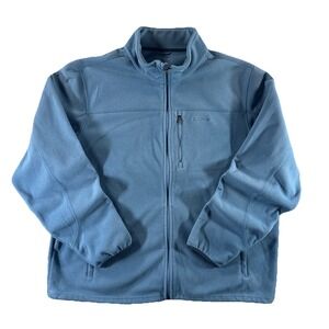 L.L. Bean‎ Sweater Fleece Men's XXL Teal Full-Zip Polortec Pockets Warm